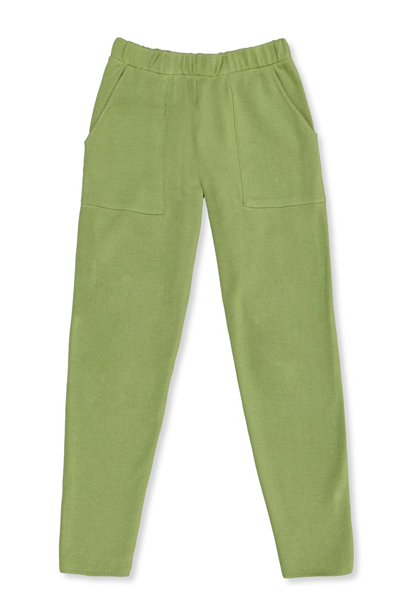 Pantalón  para mujer de tiro bajo Sage verde . LECOMF, la comodidad de ser tu misma. 